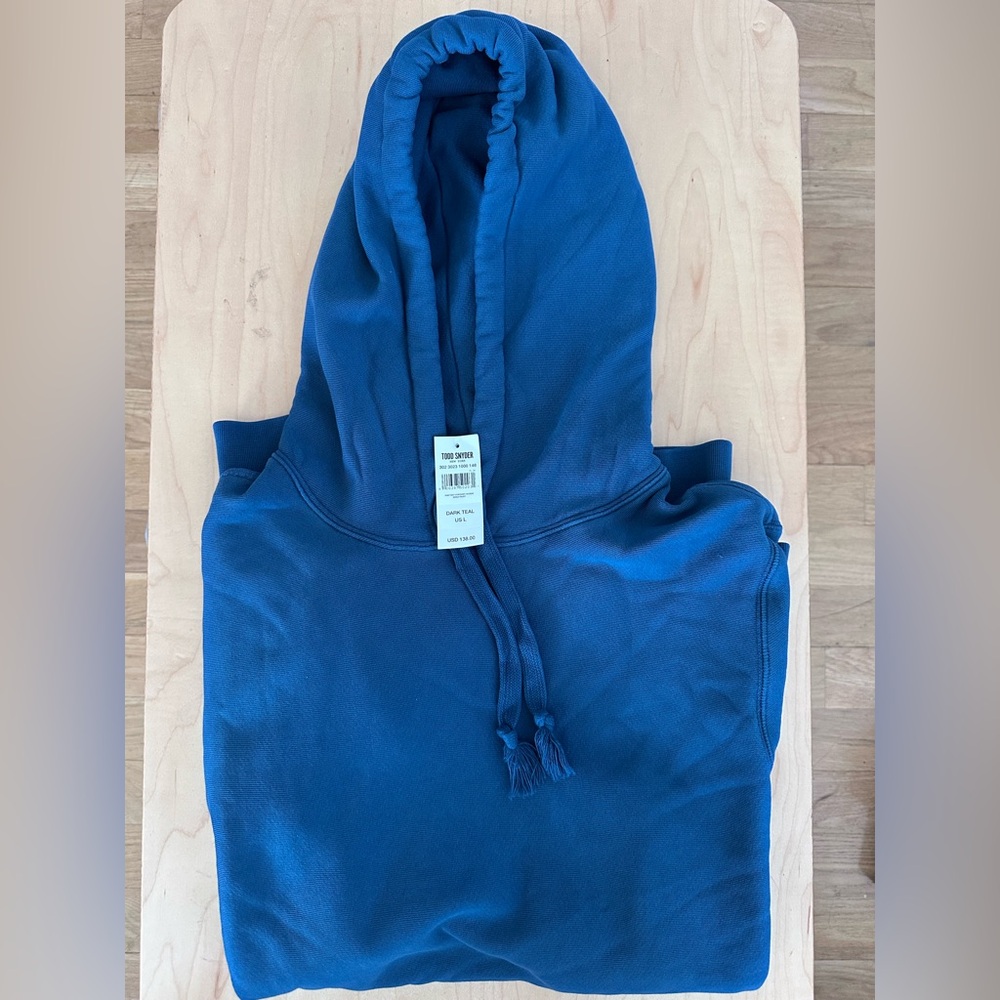 New w/tags Todd Snyder x Champion fleeced hoodie - Dark Teal - L.